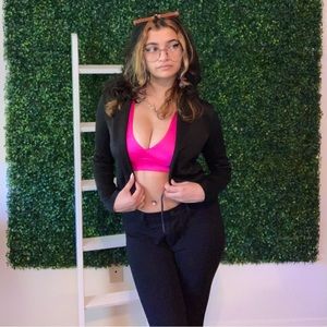 💼short black BOOHOO work blazer